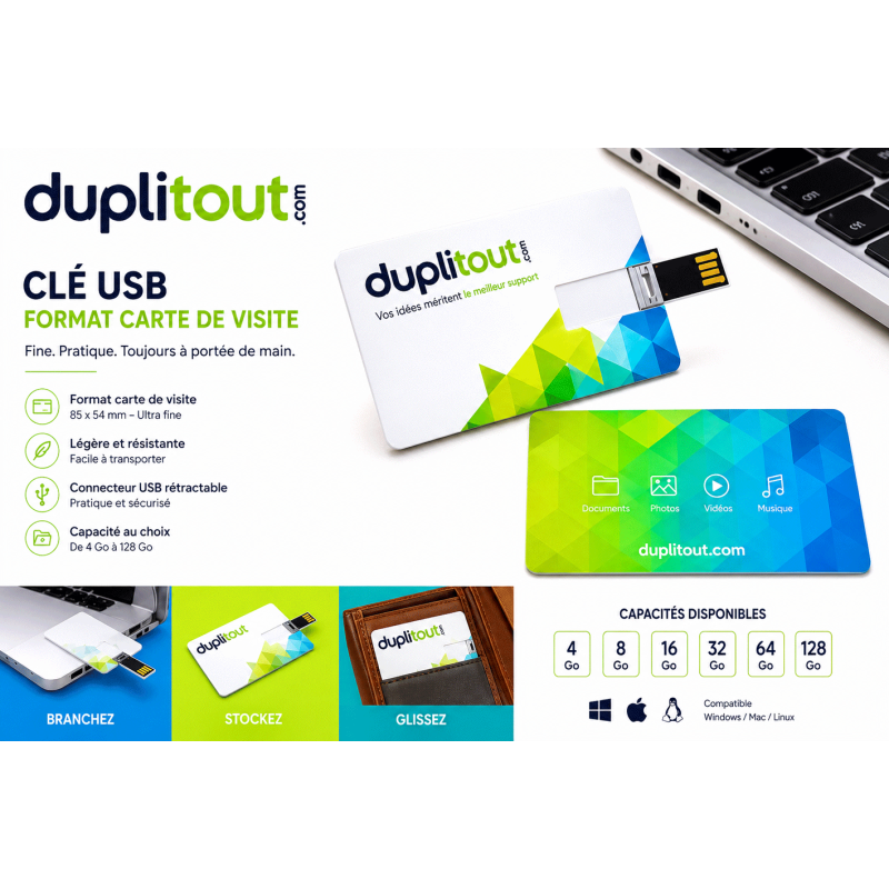 CLES USB CARTE DE VISITE