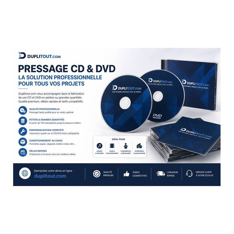 PRESSAGE DE CD OU DVD NUS