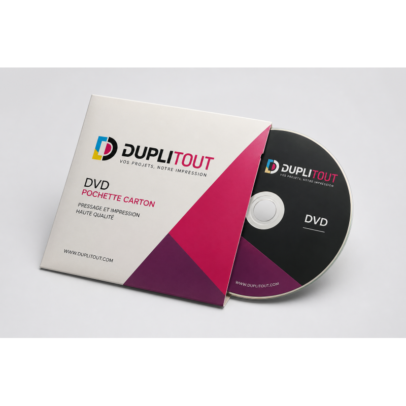 Pressage CD ou DVD conditionnés en pochette carton